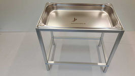 Freistehende Edelstahlwanne hoch groß für Papageien