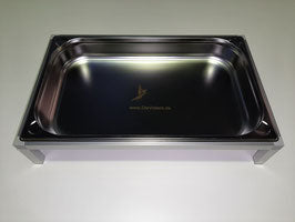 Freistehende flache Edelstahlwanne groß für Sittiche und Papageien