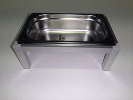 Freistehende flache Edelstahlwanne klein für Sittiche und Papageien