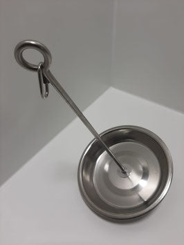 Fruchtspieß mit Edelstahlteller aus Edelstahl für Vögel