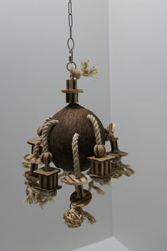 Kokos-Schredderspaß Vogelspielzeug für Sittiche und Papageien