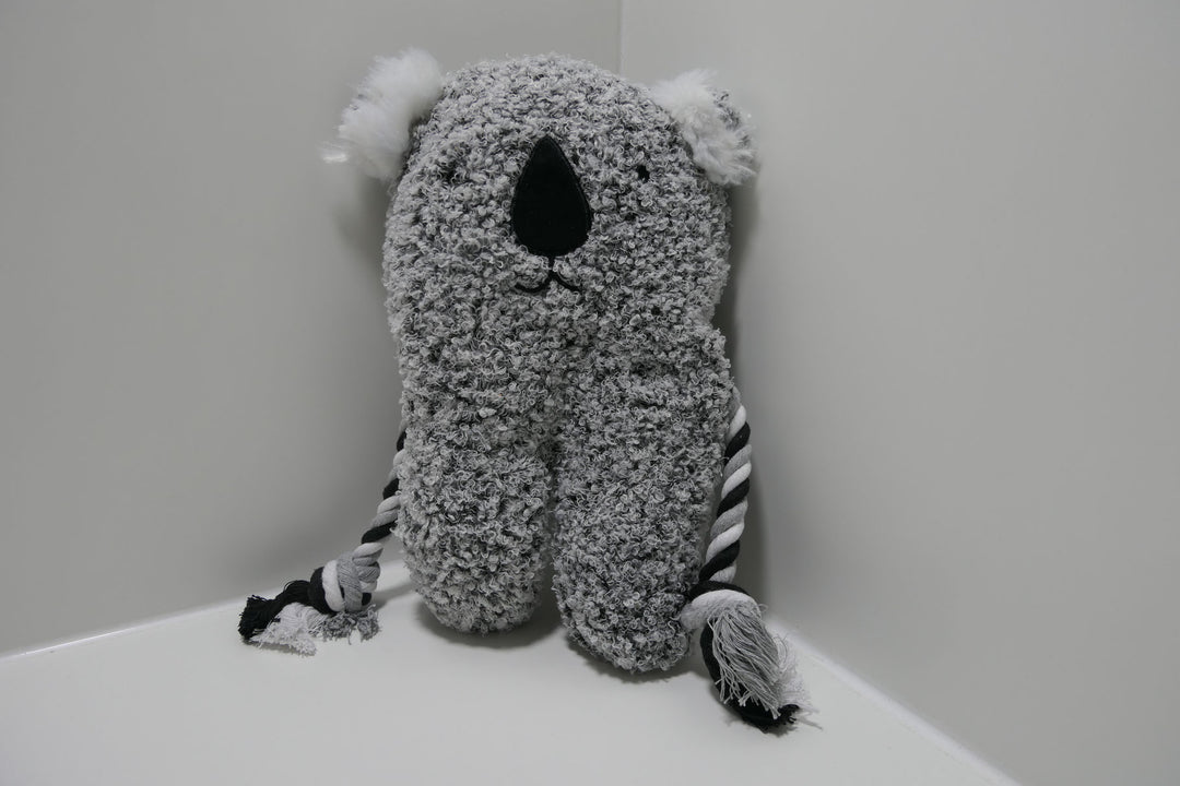 Spielzeug Koala mit Seil grau