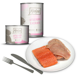 Mjamjam -   Saftiges Huhn & Wildlachs