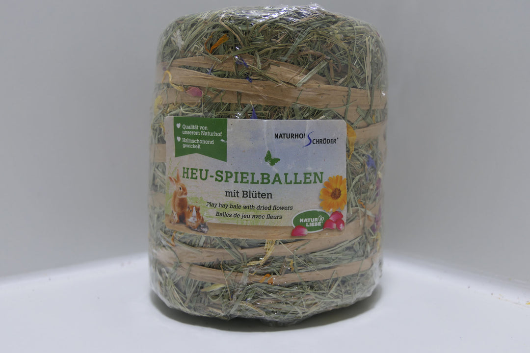 Heu - Glücksballen mit Blüten