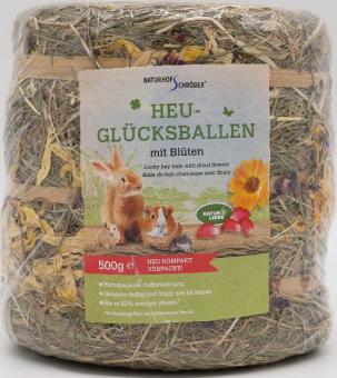 Heu - Glücksballen mit Blüten